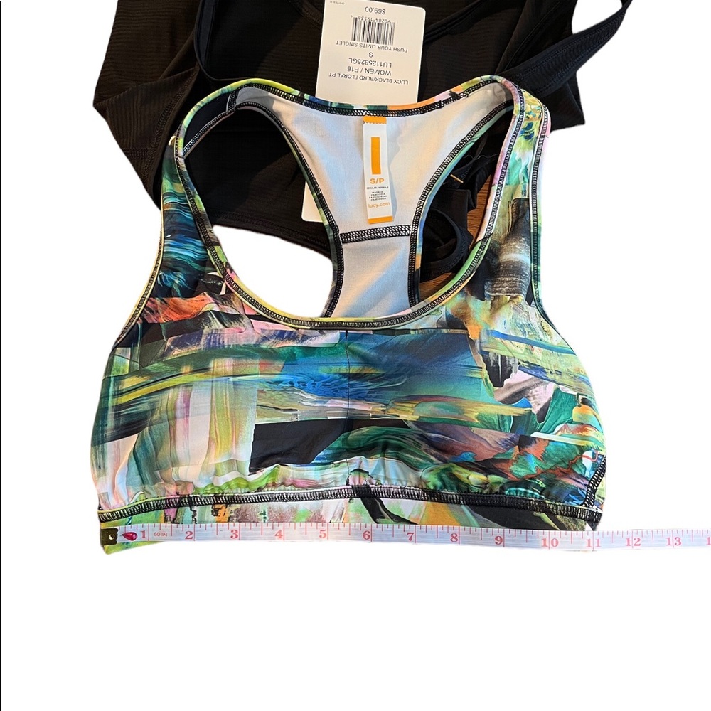 Lucy “Push Your Limits Singlet” Tank With Built In Bra, Size S